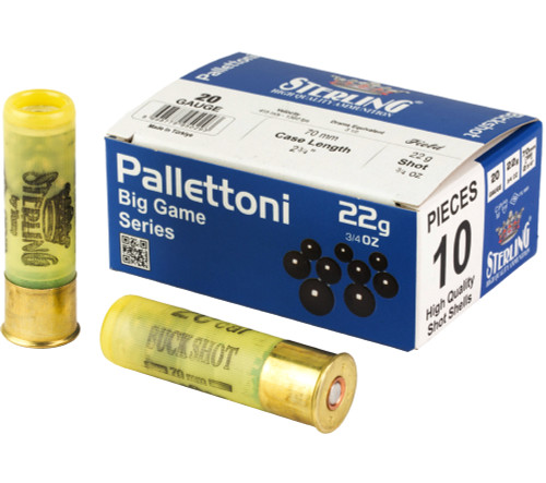 Sterling Big Game Series 20 Gauge 2-3/4" #00 Buckshot 6/8oz. 8698779950293 - 10 Rounds