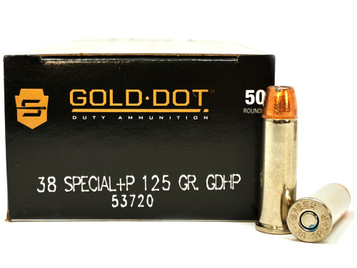 Speer Gold Dot 38 Special+P 125gr. Gold Dot Hollow Point 53720