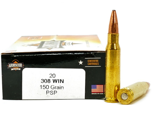 Armscor USA .308 Winchester 150 Grain Pointed Soft Point FAC308-3N - 200 Rounds CASE