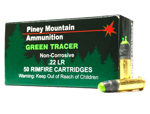 22 LR Piney Mountain Green Tracer Ammunition For Sale In Stock