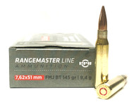 7.62x51 NATO 145 Grain FMJ-BT Prvi Partizan PPU Rangemaster PPRM762 -  20 Rounds