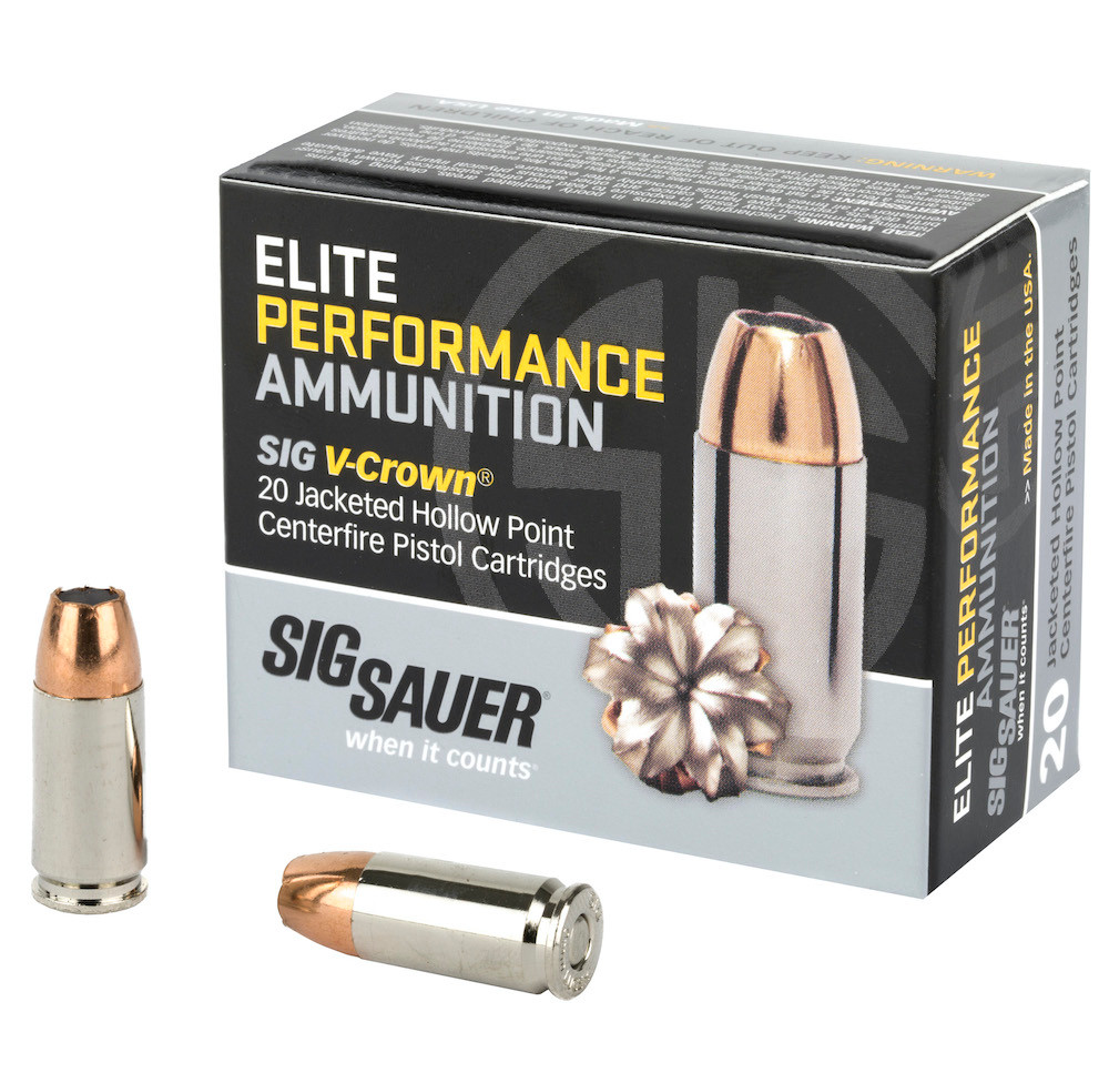 V-Crown Sig Sauer Elite Performance JHP Ammo