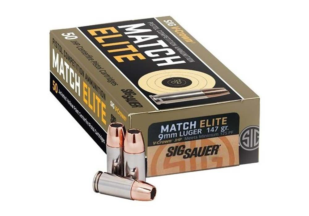 V-Crown Sig Sauer Match Elite Competition JHP Ammo