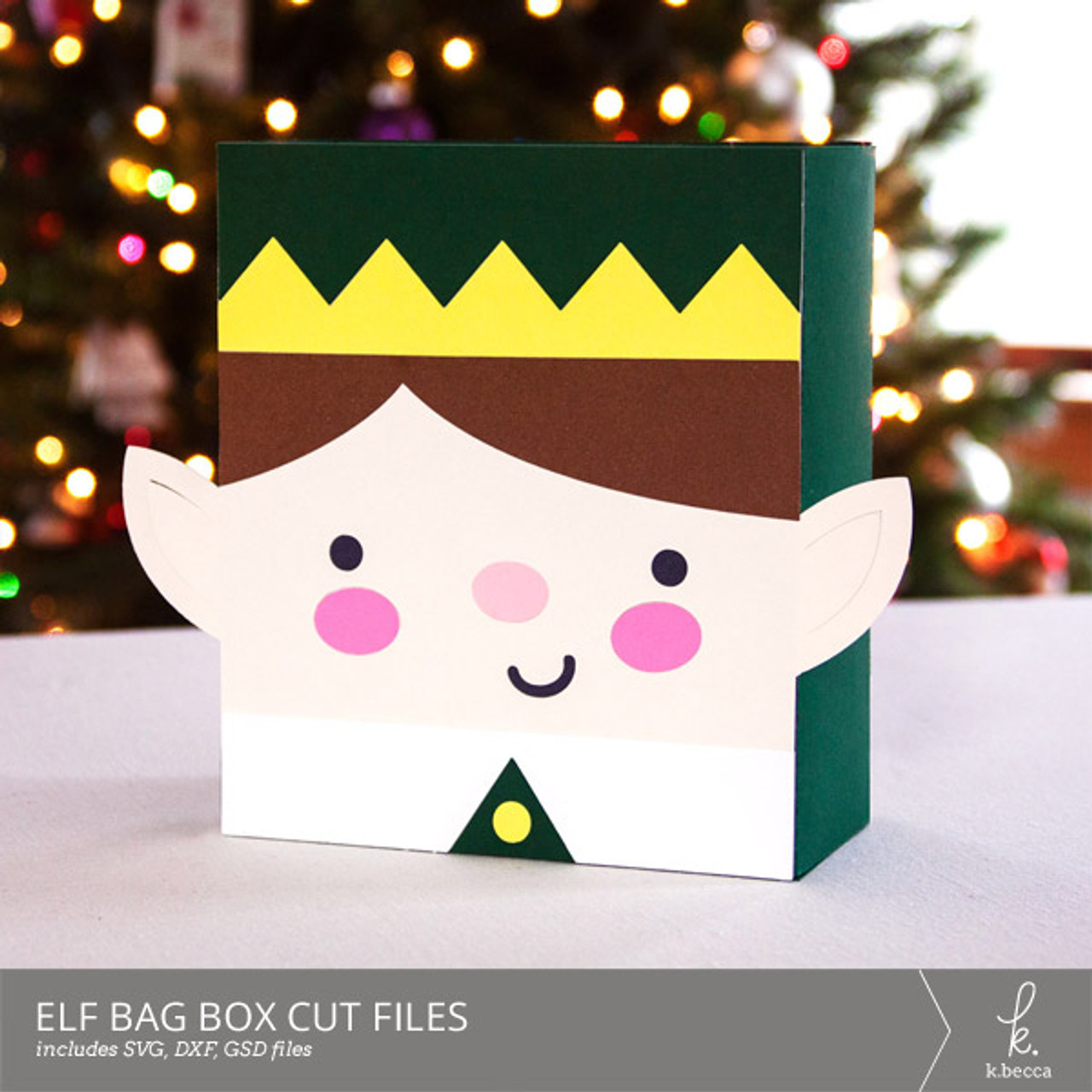 Download Christmas Elf Bag Box Cut Files K Becca