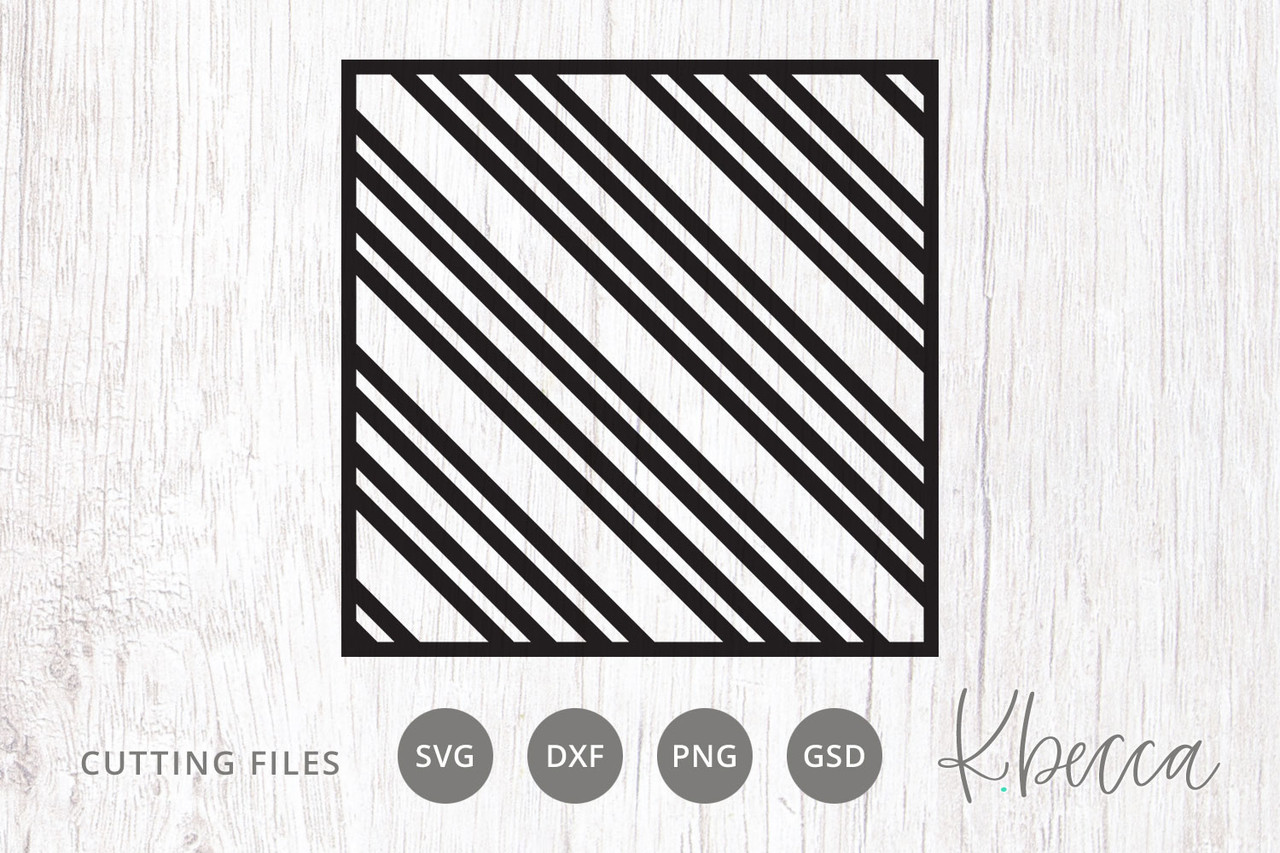 Candy Stripe Monogram Circle Cut Files