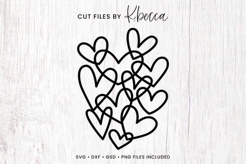 Tangle of Hearts SVG Cut Files Tangle of Hearts SVG Cut Files