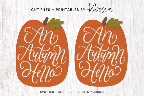 An Autumn Hello Pumpkin A2 Card & Standalone Cut Files An Autumn Hello Pumpkin A2 Card & Standalone Cut Files