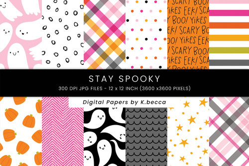 Stay Spooky Seamless Halloween Digital Papers Stay Spooky Seamless Halloween Digital Papers
