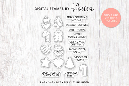 Christmas Cookies Digital Stamps