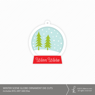 Winter Scene Snow Globe Ornament Cut Files K Becca