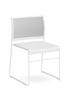 Kobi Sled Side Chair - Polypropylene Seat and Mesh Back | White
