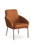 Cleo Chair - Terracotta Fabric and Steel Legs Cleo Chair - Terracotta Fabric and Steel Legs