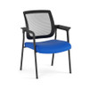 Wing Chair - Blue Fabric Seat and  Mesh Back Wing Chair - Blue Fabric Seat and  Mesh Back
