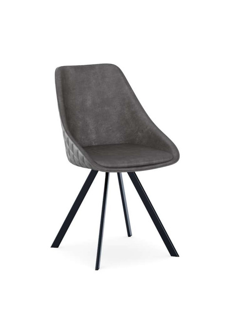 Gin - Charcoal Microfiber - Splayed Legs