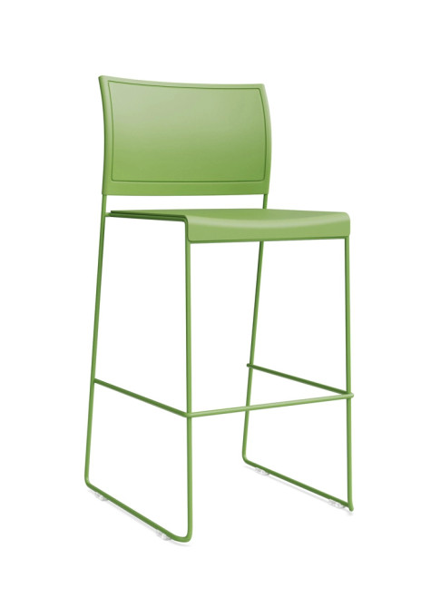 Kobi Stool - Green Polypropylene Seat & Back