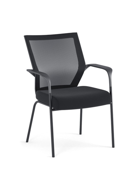 Sonic 4 Leg Arm Chair - Black Fabric