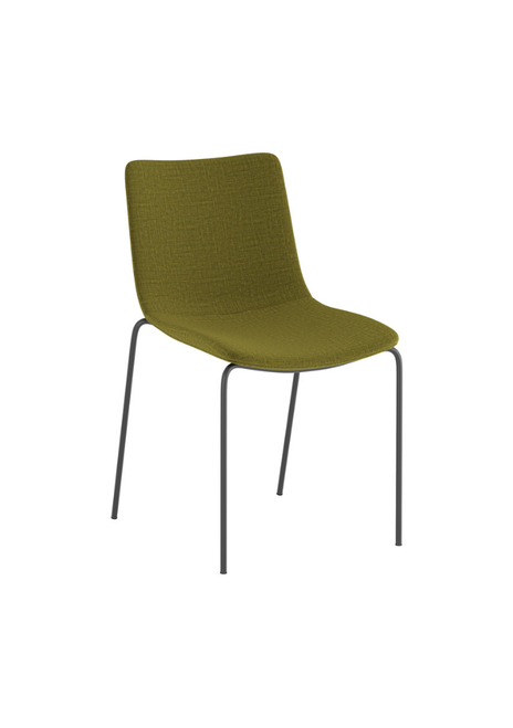 Zorro 4 Leg Chair - Green Fabric