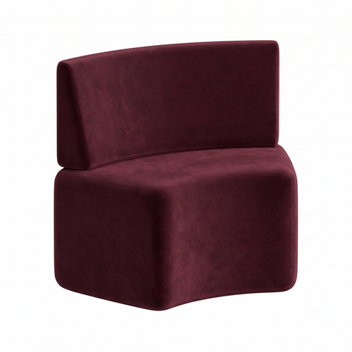 Sofi Curved Ottoman with Back Cushion - 2015/1200W x 600D x 450H - Instyle Atelier Vintage