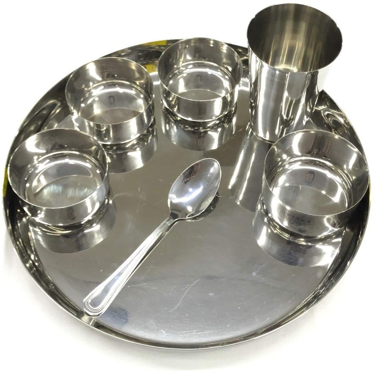 Stainless Steel 7pc Dinner Set Thali Set