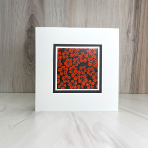 Red (Lacquer) Blossoms (Chiyogami) - Japan Red (Lacquer) Blossoms (Chiyogami) - Japan