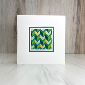 Gold and Green Chevron (recycled cotton) - India Gold and Green Chevron (recycled cotton) - India