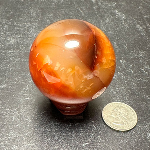 Carnelian Sphere - A (with free sphere stand) Carnelian Sphere - A (with free sphere stand)