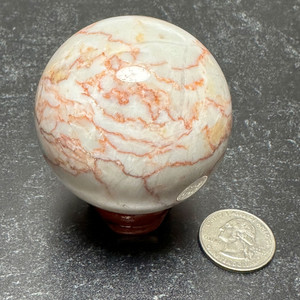 Red Vein Jasper Sphere - A (with free sphere stand) Red Vein Jasper Sphere - A (with free sphere stand)