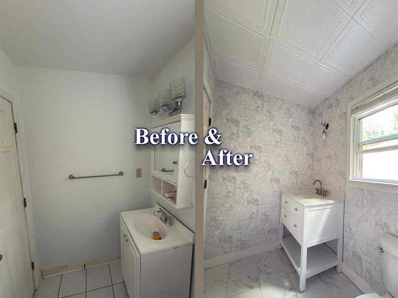 R24-Line Art Installed in Bathroom