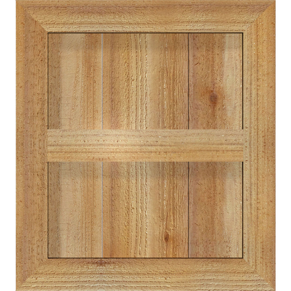 TimberCraft Framed Board-n-Batten Shutters, Rough Sawn Western Red