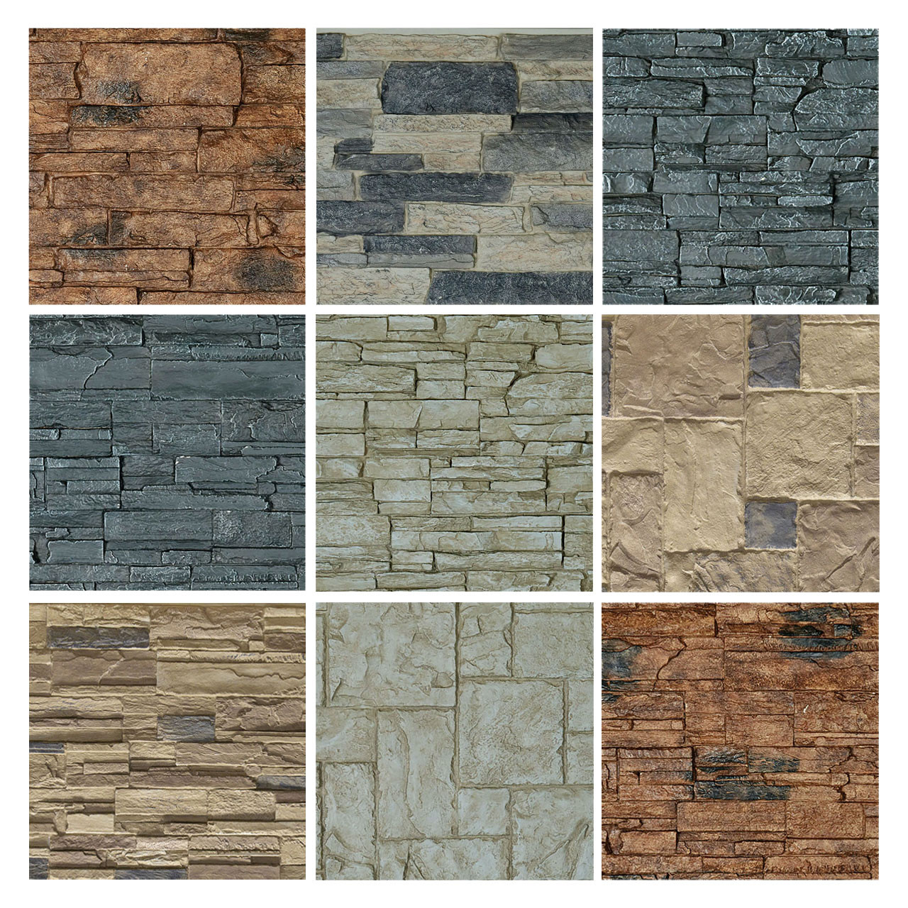 AS Country Stone - Stone Look Wall Cladding - Easy Assembly, Pack of 10