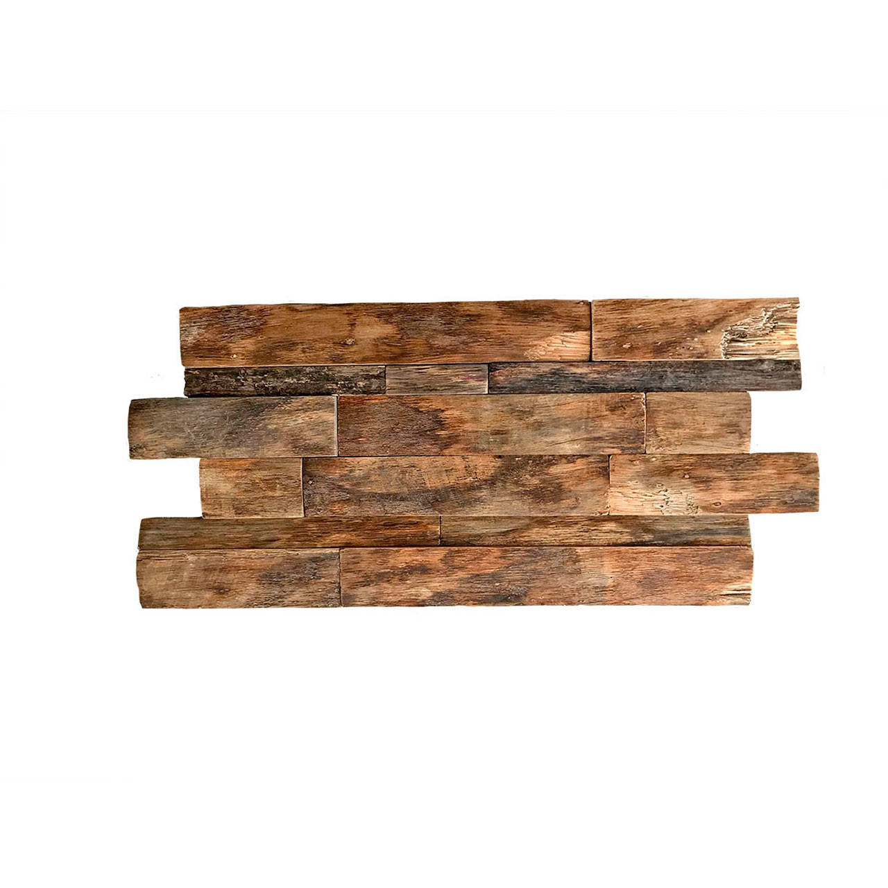 Shipboard Boat Wood Mosaic Wall Tile 24 in x 12 in