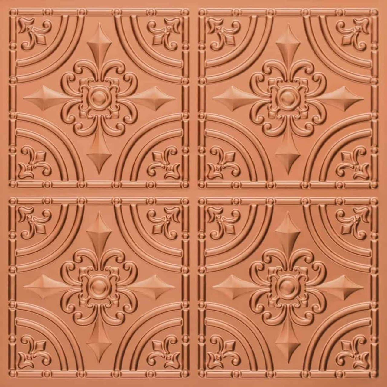 Wrougth Iron - Faux Tin Ceiling Tile - Glue up - 24 in x 24 in - #205 -  Pack of 25 / 100 sqft