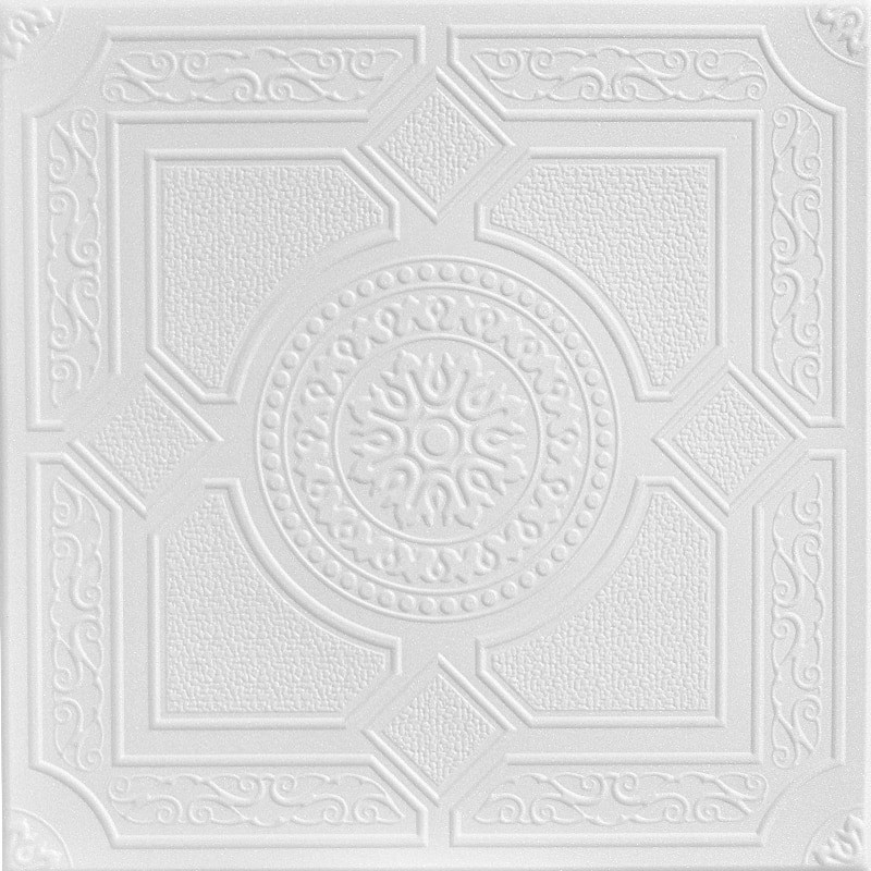 Kensington Gardens Styrofoam Ceiling Tile 20 in x 20 in R30 Pack of 96