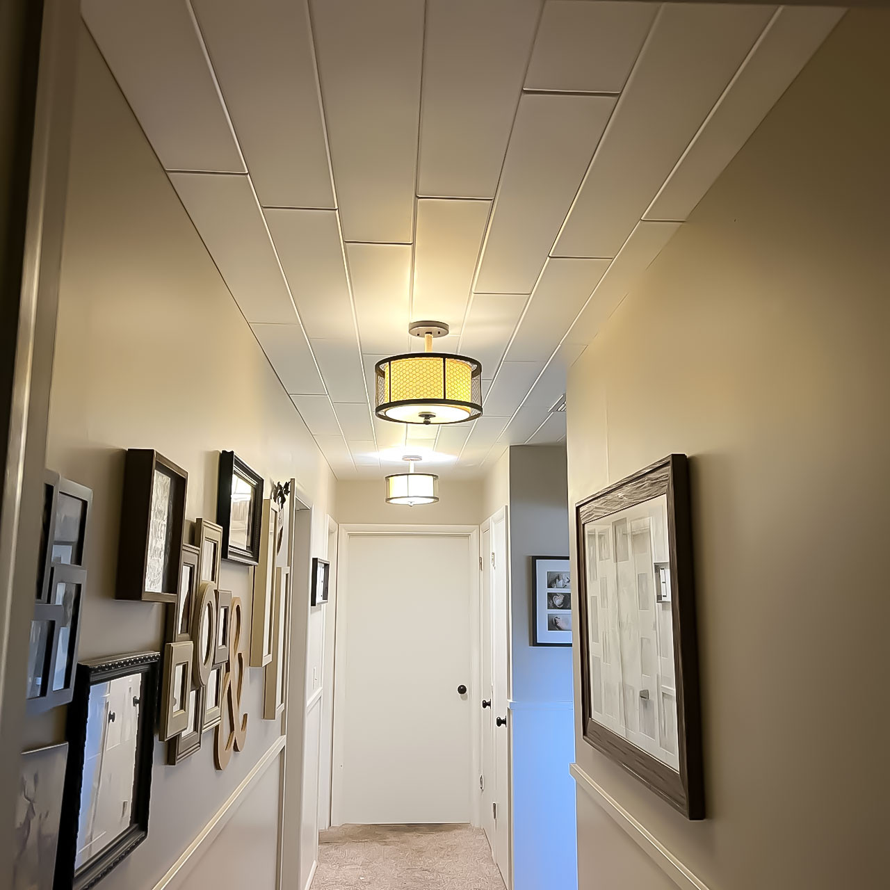 Foam Wood Ceiling Planks 39 in x 6 in Plain White 96 Pack (156 sq.ft