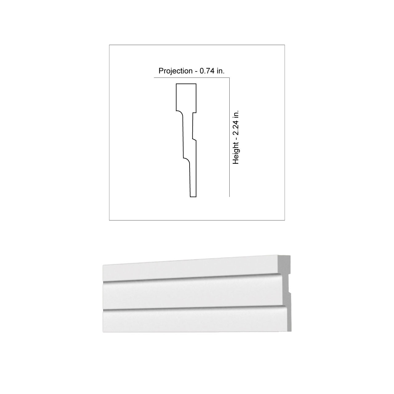 Lines Glue up Styrofoam Ceiling Molding Packs 2 in Wide 6 5 ft Long
