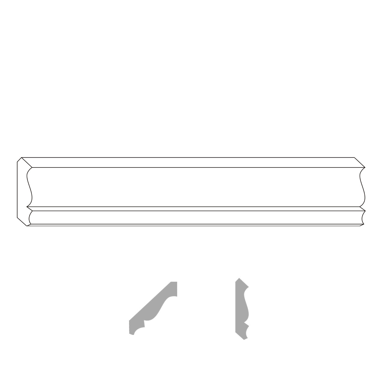 Traditional Glueup Styrofoam Crown Molding 3.5 in. Wide 6.5 ft. Long