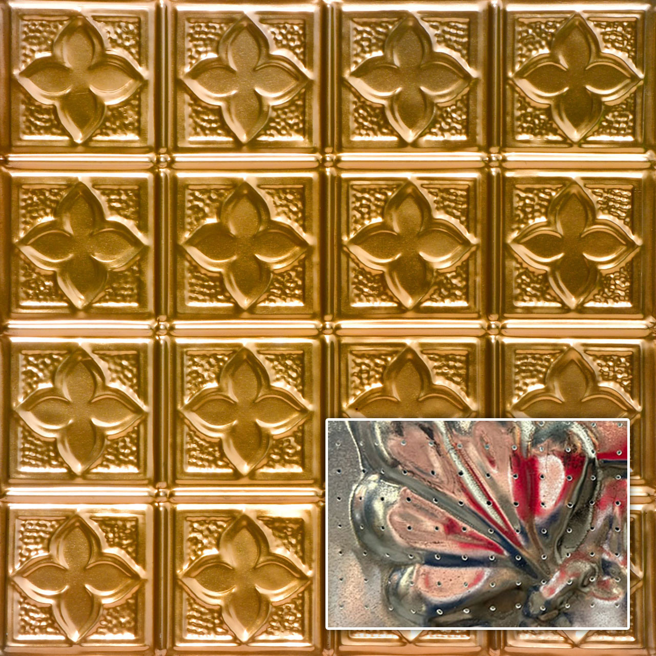 Shanko Shanko #203 Clover Acoustical Tin Ceiling Tile | Decorative Ceiling Tiles
