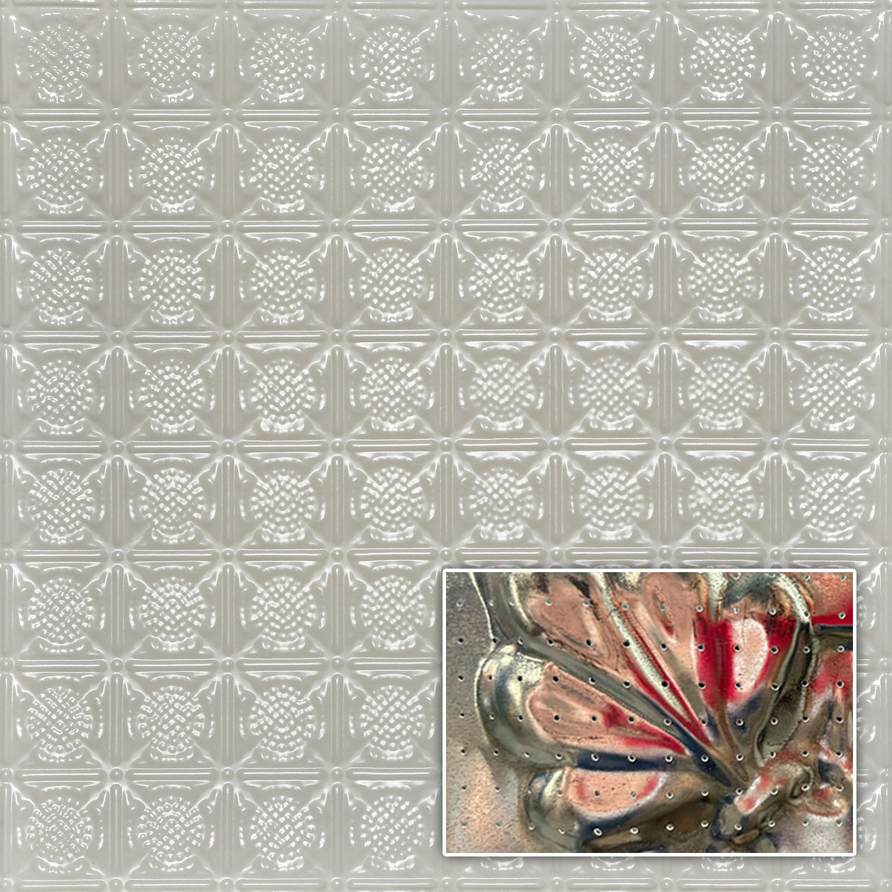 Chain Mail 2 ft x 2 ft Shanko - Acoustical Perforated Tin Ceiling Tiles ...