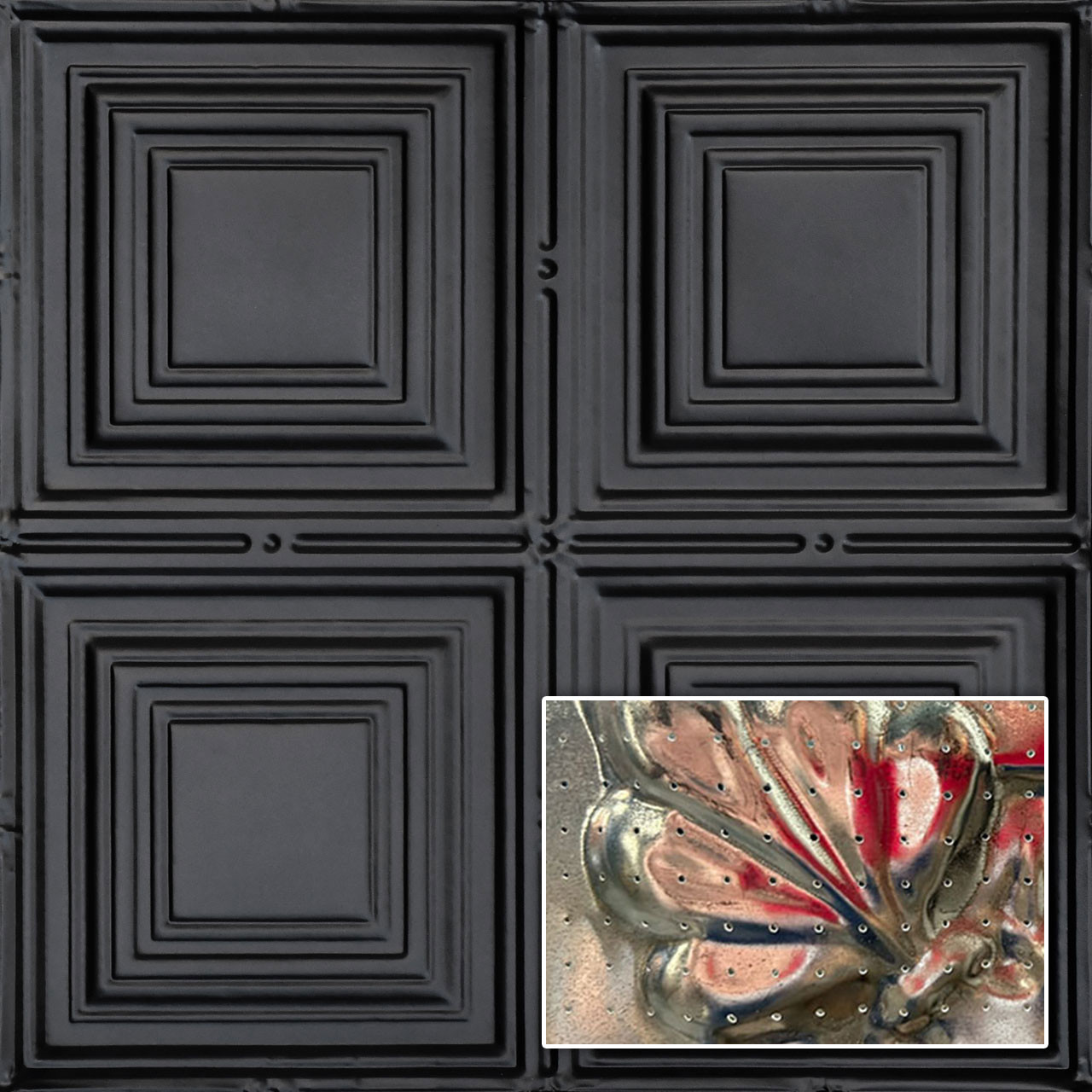 Cubism 2 ft x 2 ft Shanko Acoustical Perforated Tin Ceiling Tiles