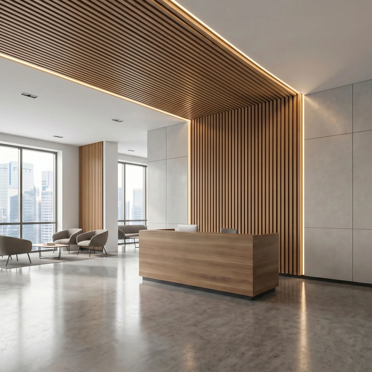 Light Walnut 94.5 x 8.62 inch Slat Wall Siding and Cladding Panels | DCT
