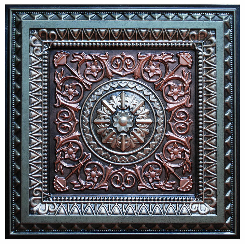 La Scala IV - #CTF-001-4 - FAD Hand Painted Faux Tin Ceiling Tile