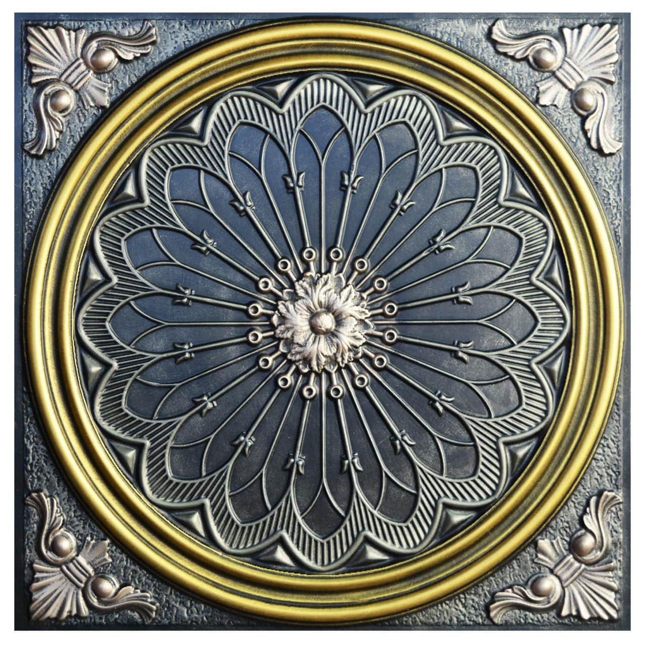 Rose Window V Fad Hand Painted Ceiling Tile Ctf 007 5