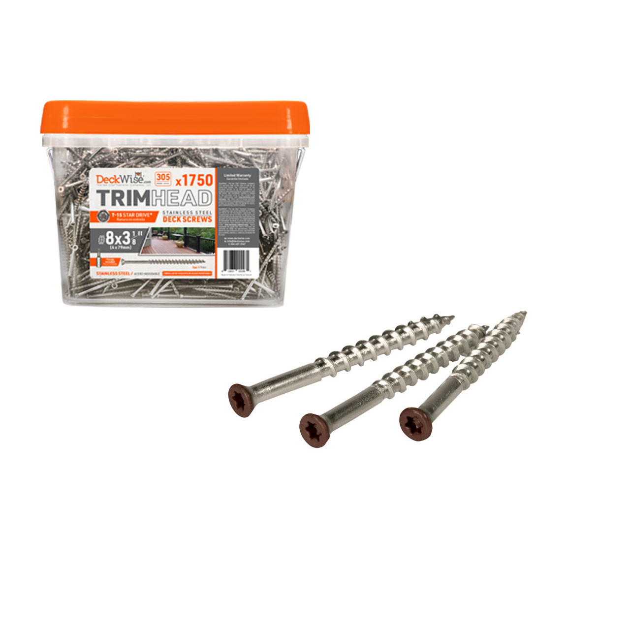 DeckWise Trim Head Screw for Faux Wood Beams