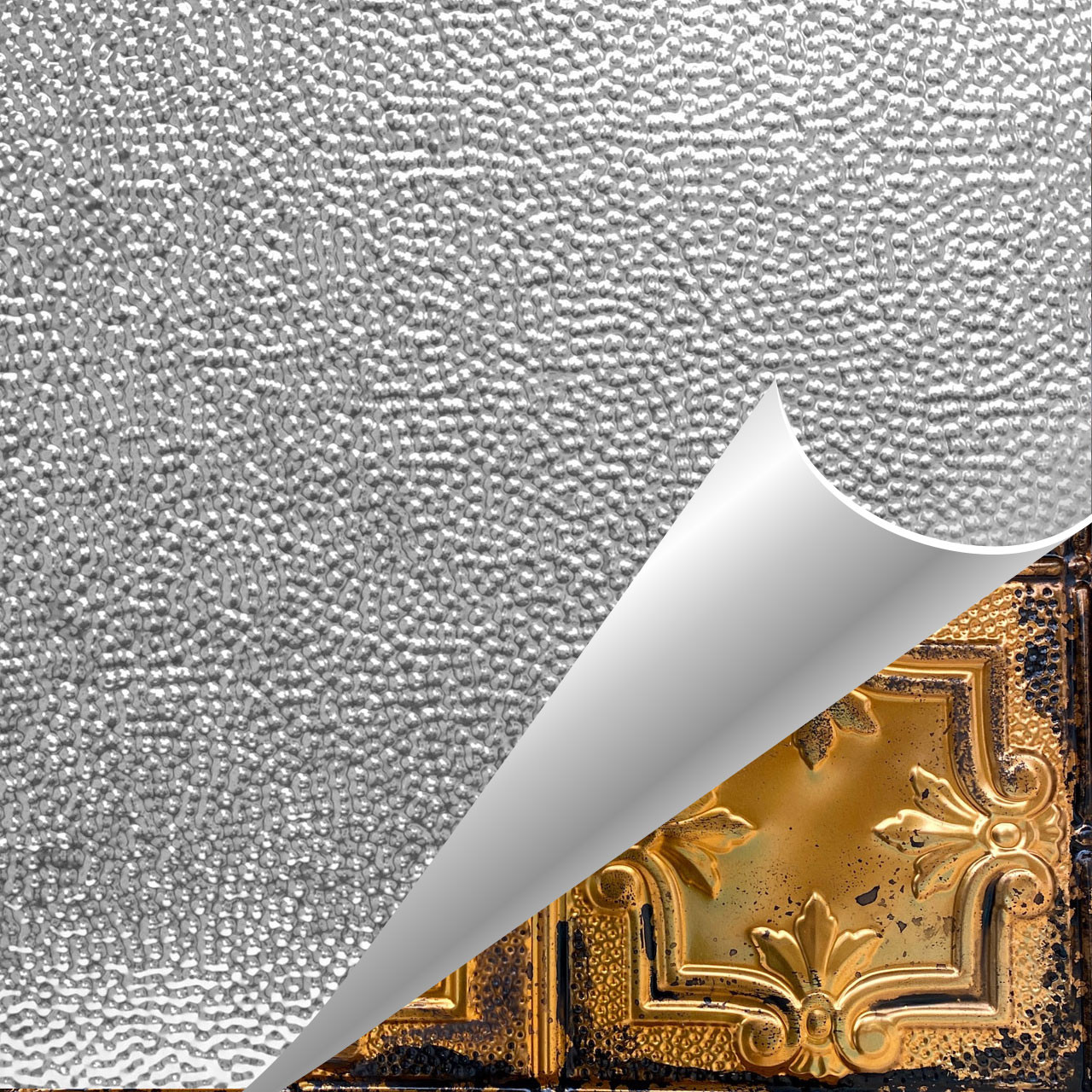 Shanko #235 Pebbles Hand Painted Tin Ceiling Tile DCT