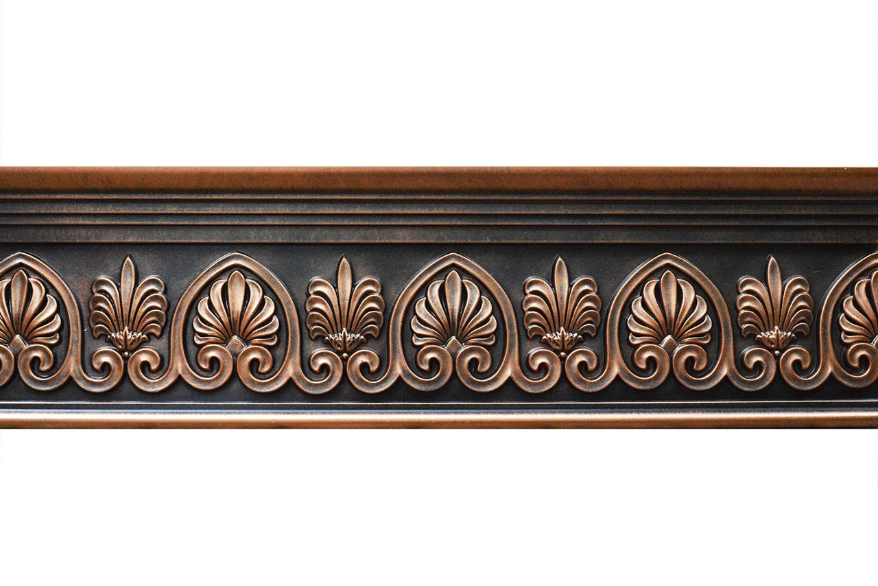 Scrollwork Fad Hand Painted Flat Molding For Panel Chair Rail Casings 96 In X 7 3