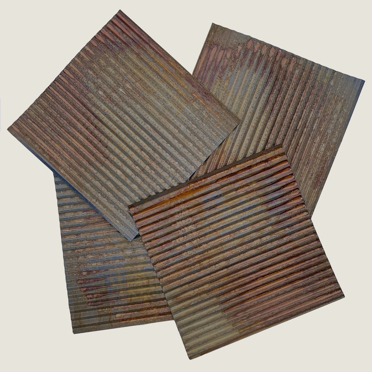 Dakota Tin DT24X36WPRS 24W x 36H Colorado Corrugated Metal Wainscoting Panel, Rusted