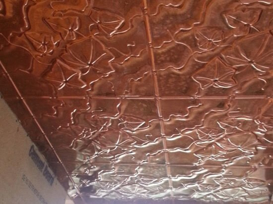 Creeping Ivy Copper Ceiling Tile 24 in x 24 in 2491