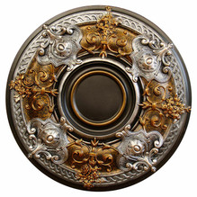 Dark Platinum - FAD Hand Painted Ceiling Medallion - #CCMF-035