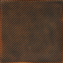 Mesh - Faux Tin Filler / Border Ceiling Tile - Glue Up - 24 in x 24 in - #DCT20 - Aged Copper