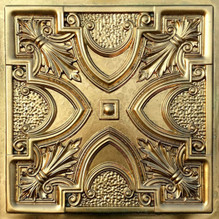 Celtic Knotwork - Faux Tin Ceiling Tile - 24 in x 24 in - #DCT11 - Aged Brass